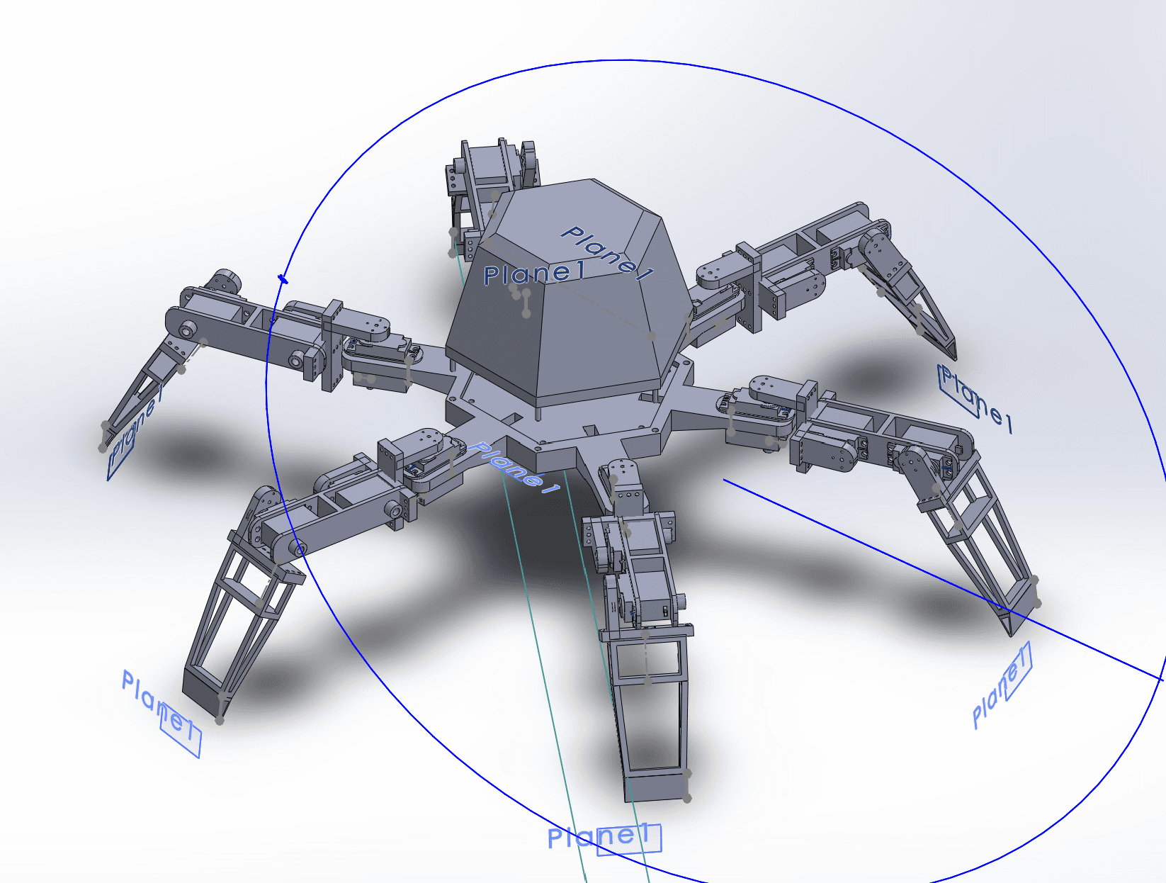 CAD model of the hexapod